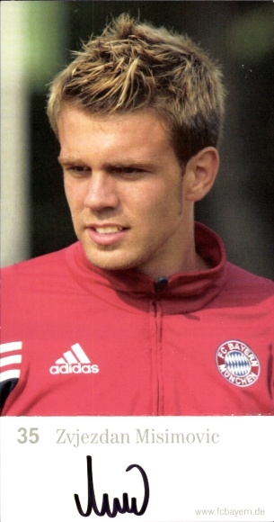 Autograph card Zvjezdan Misimovic, FC Bavaria Munich, Telekom, autograph