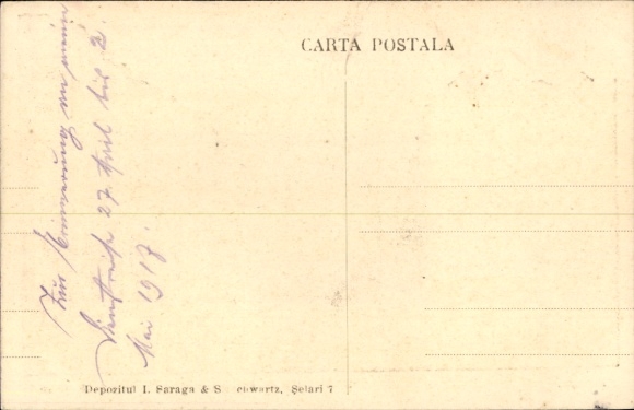 Postcard Ploesti Ploiești Romania, boulevard, train station