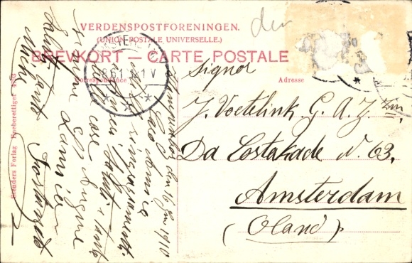 Postcard Klampenborg Denmark, platform