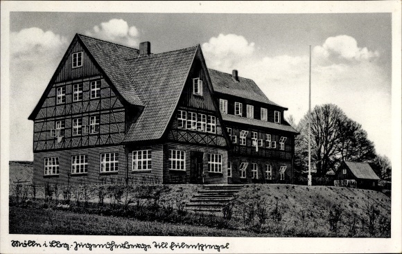 Postcard Mölln in the Duchy of Lauenburg, youth hostel Till Eulenspiegel