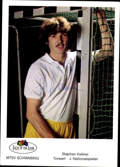 Postcard handball goalkeeper Stefan Kellner, autograph