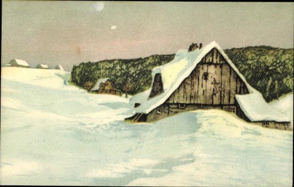 Set of 10 PCs in envelope, Friedrich Iwan, Giant Mountains Series 2