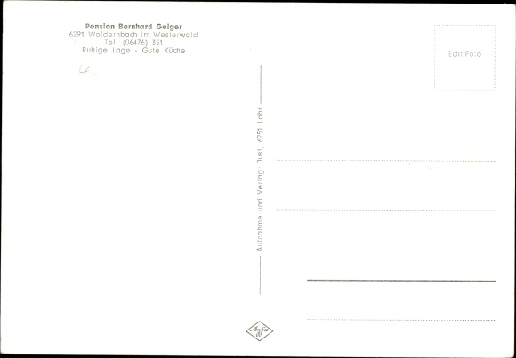 PC Waldernbach Mengerskirchen in the Westerwald, Pension Bernhard Geiger