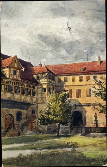 Artist PC Marshal, J., Tübingen am Neckar Baden Württemberg, courtyard
