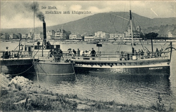 Ak Königswinter am Rhein, Rheinfähre