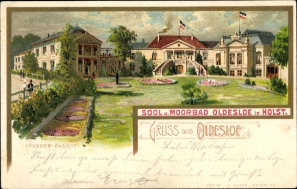Chromo-Litho Bad Oldesloe in Holstein, Sol and Moorbad, front view