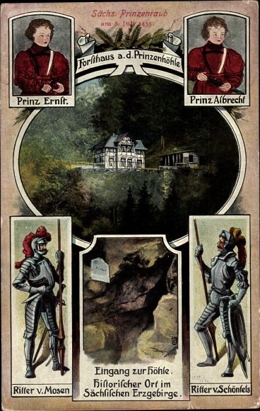 Artist PC Hartenstein in the Erzgebirge of Saxony, Forsthaus prince cave, prince robbery Ernst and Albrecht