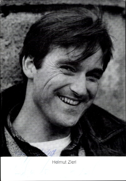 Postcard actor Helmut Zierl, portrait, autograph