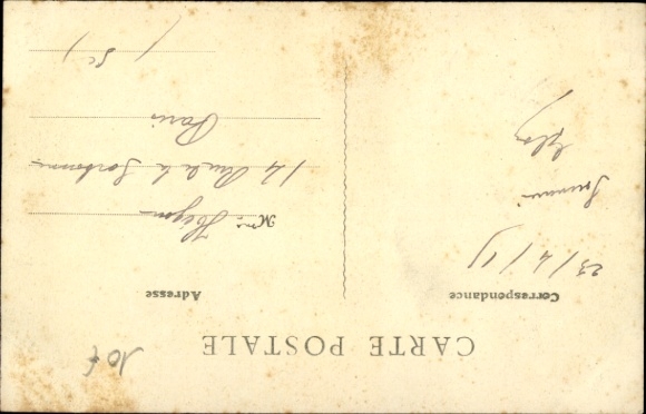 PC Créteil Val de Marne, church with bell tower, postmark, green print, Paris