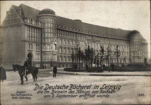 Giant Postcard Leipzig, The German Library after the opening
