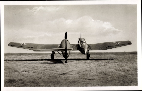 Postcard German Air Force, Blohm &amp; Voß BV 141 for special purposes with BMW double engine BMW 801