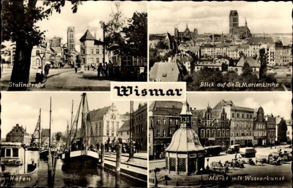 8 alte Ak Hansestadt Wismar, diverse Ansichten