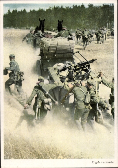 Ak Es geht vorwärts, Wehrmacht, II. WK