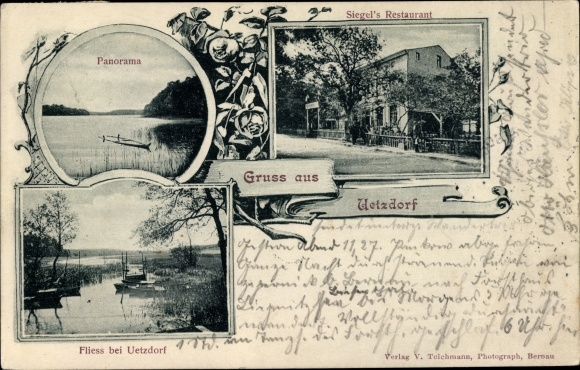 PC Uetzdorf in the Mark Ützdorf Wandlitz, Panorama, Siegels Restaurant, Fliess