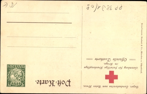 Briefkaart Kronprinz Rupprecht von Bayern, winnaar in Lotharingen, portret in uniform, PP 38 D1 09