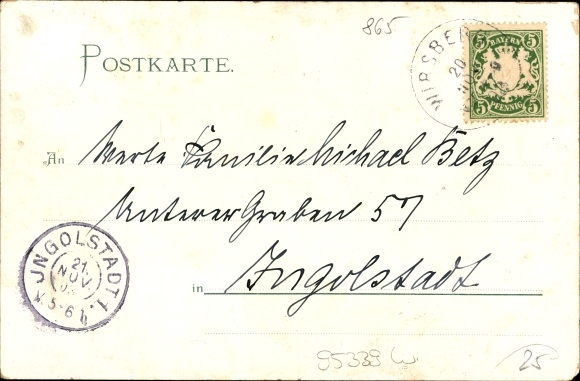 Postcard Wirsberg in the Franconian Forest Bavaria, Adlerhütte, bridge, villa