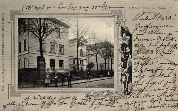 passe-partout Ak Emmerich Rhein, Gymnasium, Kinderen