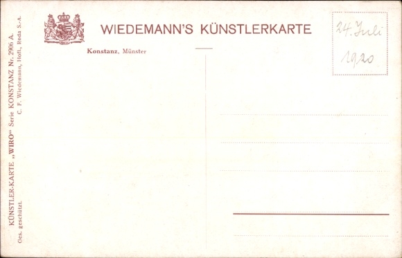 Ak Konstanz aan het Bodenmeer, De Munster, Stad