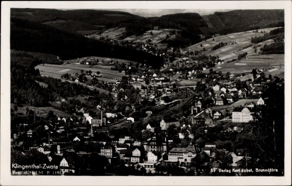 Ak Zwota Klingenthal in Vogtland Sachsen, Panorama vanaf de plaats