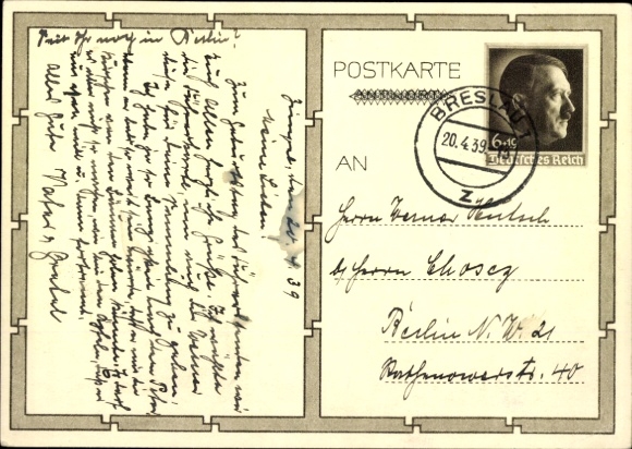 Postal stationery Postcard Führer and Reich Chancellor Adolf Hitler, well-wishers, BDM