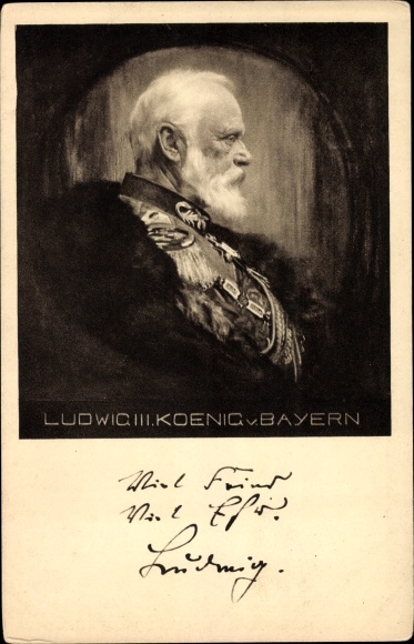 Artist PC Firle, Walther, King Ludwig III of Bavaria, much enemy, much honor