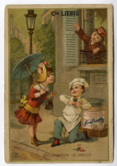 Liebig single image image 3 Series A 61 S 122 Confectioner&#39;s declaration of love 1883