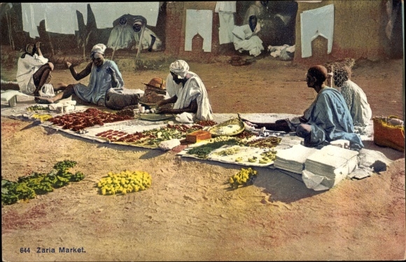 Ak Lagos Nigeria, Zaria-markt, handelaren, Afrikanen