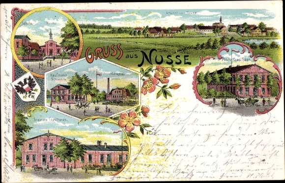 Chromo-Litho Nuts in the Duchy of Lauenburg, Pusts Inn, Siemers Inn, Kaufmann Schwarte, Dairy