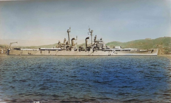 Foto US Kriegsschiff der Navy, Nr 74, Seitenansicht