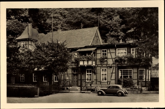 Ak Brotterode Trusetal in Thüringen, Inn zum Trusentaler Wasserfall