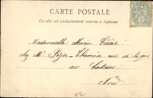 Postcard Bohain Aisne, Inside the Station