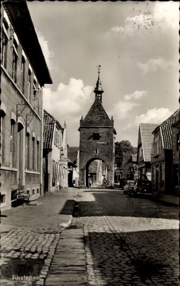 Postcard Fürstenau Geising Altenberg Erzgebirge, Street