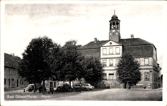 Postcard Bad Düben an der Mulde Saxony, market