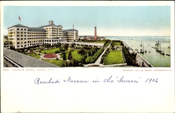 Ansichtkaart Nassau Rhode Island USA, koloniaal hotel