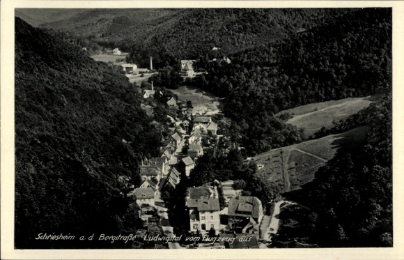 Ak Schriesheim an der Bergstraße, luchtfoto
