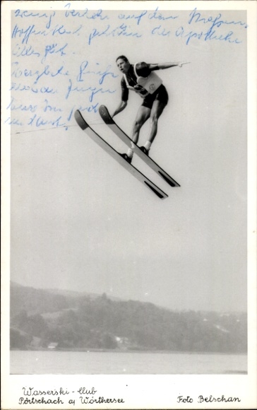 Postcard Pörtschach am Wörther See Carinthia, Waterski Club