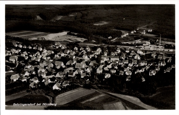 Ak Behringersdorf Schwaig bei Nürnberg Mittelfranken, Fliegeraufnahme