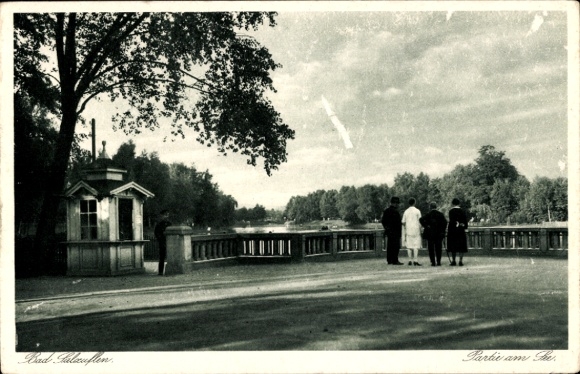Postcard Bad Salzuflen in Lippe, part of the lake