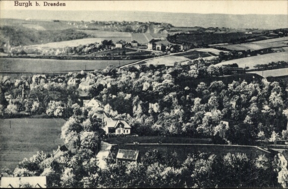 Postcard Burgk Freital in Saxony, general view