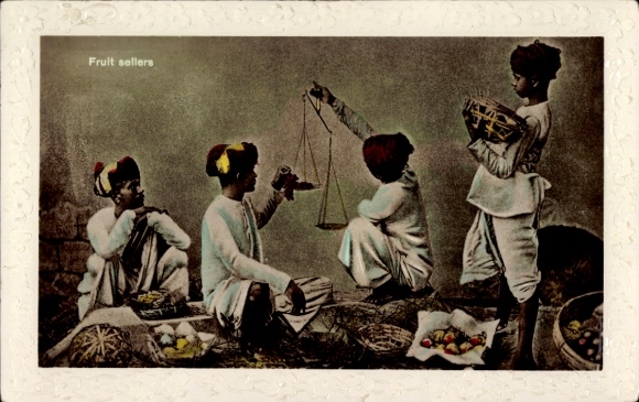 KP India, sprzedawca owoców, handlowiec, wagi