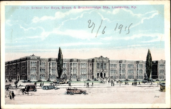 Ak Louisville Kentucky VS, New Boys High School, Brook en Brackenridge Streets