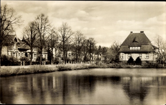 PC Wittenburg in Mecklenburg, Karl Marx Street, duck pond
