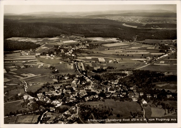 Ak Rodt Loßburg im Schwarzwald, Fliegeraufnahme