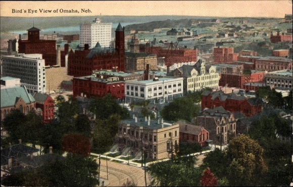 Ak Omaha Nebraska de VS, de stad in