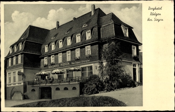 PC Rödgen Obersdorf Wilnsdorf in the Siegen Wittgenstein district, mountain hotel, owned by Oskar Stangier