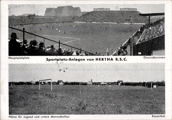 KP Berlin Wedding Gesundbrunnen, Hertha BSC, boiska sportowe, główny plac zabaw, piłka nożna