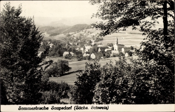 Ak Saupsdorf Sebnitz Saksisch Zwitserland, uitzicht op de stad
