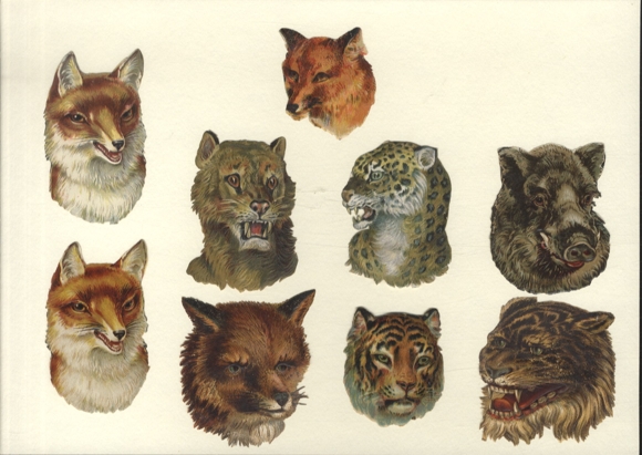 9 wafers wild animals, foxes, tigers, wild boar, each approx. 7 x 5.5 cm