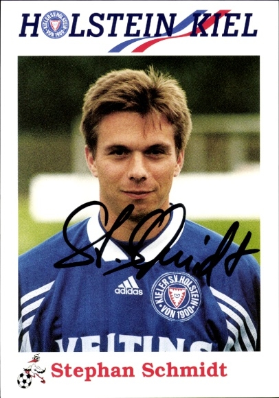 Autograph card footballer Stephan Schmidt, Holstein Kiel, autograph