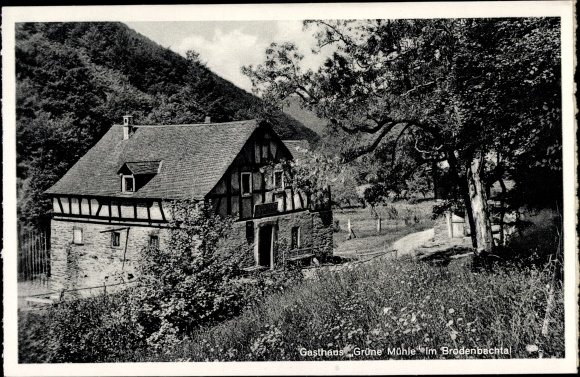 Ak Brodenbach an der Terrassenmosel, Gasthaus Grüne Mühle